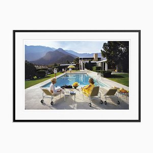 Poolside Glamour Oversize C Print Framed in Black by Slim Aarons