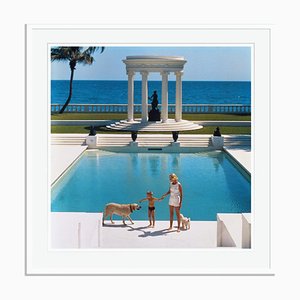 Nice Pool Oversize C Print Framed in White by Slim Aarons