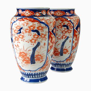 Vases Imari Antiques Peints à la Main, Japon, 1920s, Set de 2