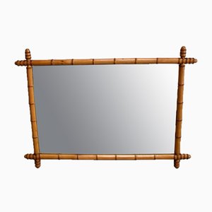 Espejo grande rectangular de cerezo y bambú, años 20