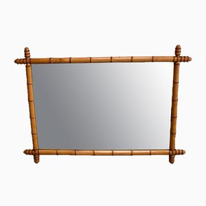 Large Cherry & Bamboo Rectangular Mirror, 1920s