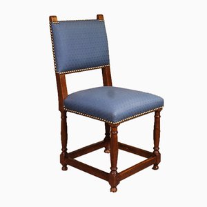 Louis XIII Style Walnut Dining Chairs, 1919, Set of 8