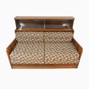 Art Deco Walnut Sofa Bed, 1950s