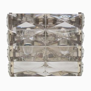 Vintage Austrian Nickel-Plated Crystal Glass Sconce from Bakalowits & Söhne, 1960s