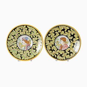 Vintage Italian Decorative Plates from Mastro Giorgio, 1950s, Set of 2