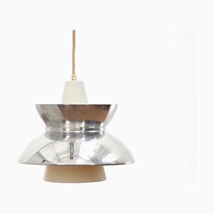 Lámpara colgante Doo-Wop escandinava Mid-Century Modern de metal cromado de Louis Poulsen
