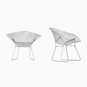 Chaises Diamond par H. Bertoia pour Knoll International & De Coene, 1950s, Set de 2