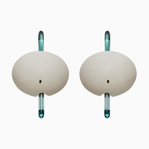 Cream Color and Brass Wall Lights by Roberto Giulio Rida, Set of 2