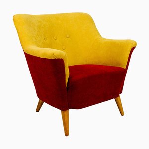 Fauteuil Club Rouge et Jaune, 1930s
