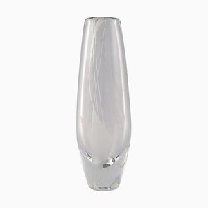 Vase aus Klarem Kunstglas von Sven Palmqvist für Orrefors