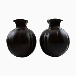 Art Deco Light Bronze Number 1754 Vases by Just Andersen, 1930s, Set of 2