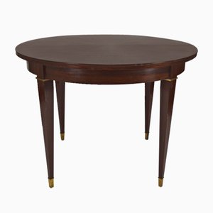 Art Deco Extendable Mahogany Dining Table by Jacques Adnet, 1940s