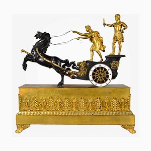Reloj de carro de Telémaco de bronce dorado, siglo XIX