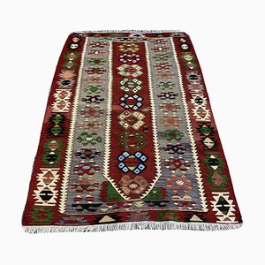 Vintage Turkish Traditional Wool Kilim Rug