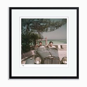 Katharine Hepburn on the Waterfront Framed in Black by Slim Aarons