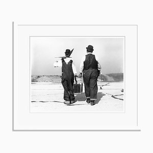 Laurel and Hardy Archival Pigment Print Framed in White by Bettmann