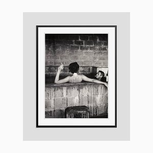 Steve Mcqueen Hot Tub Framed in Black by John Dominis