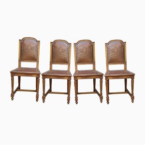 Antique Louis XVI Style Dining Chairs, Set of 4