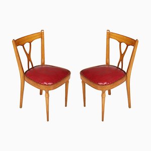 Italienische Mid-Century Schreibtischstühle von Melchiorre Bega, 1940er