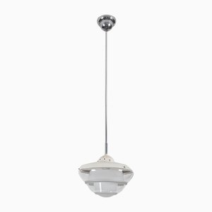 Bauhaus Hängelampe aus Opalglas im Stil von Poul Henningsen, 1930er