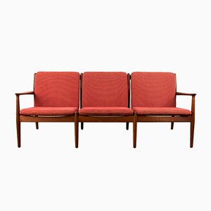 Dänisches Teak 3-Sitzer Sofa von Svend Åge Eriksen für Glostrup, 1960er