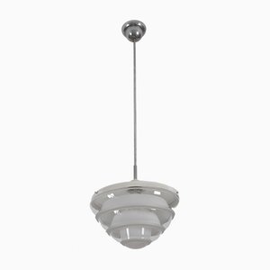 Bauhaus Opaline Glass Pendant Lamp in the Style of Poul Henningsen, 1930s
