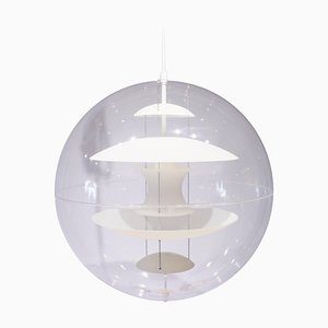 Globo terráqueo con vidrio opalino de Verner Panton para Verpan, años 90