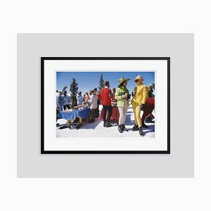 Snowmass Gathering Oversize C Print Framed in Black by Slim Aarons