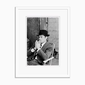 Alain Delon Archival Pigment Print Framed in White by Giancarlo Botti