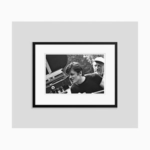 Alain Delon Filming Archival Pigment Print Framed in Black by Giancarlo Botti