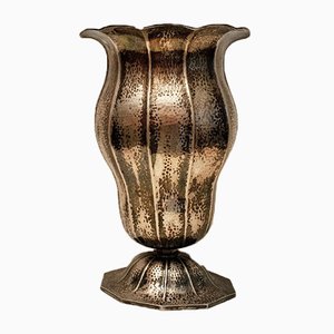 Silberne italienische Vase von Romeo Miracoli Milano, 1940er