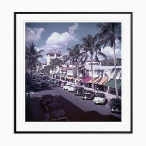 Imprimé Oversize C Encadré Palm Beach Noir par Slim Aarons