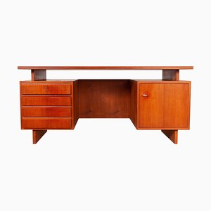 Scandinavian Floating Top Desk in Teak, 1960s