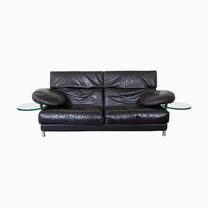 Black Leather Model Arca Sofa by Paolo Piva for B&B Italia, 1983