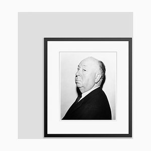 Imprimé Pigmentaire d'Alfred Hitchcock Encadré en Noir