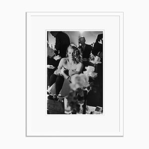 Ekberg Smiles Silver Gelatin Resin Print Framed in Black by John Chillingworth