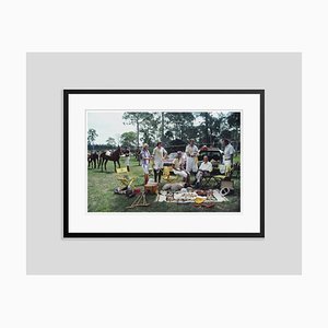 Polo Party Oversize C Print Framed in Black di Slim Aarons