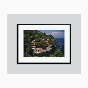 Portofino Oversize C Print Framed in Black di Slim Aarons