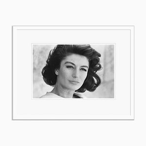 Anouk Aimee Archival Pigment Print Framed in White by Giancarlo Botti