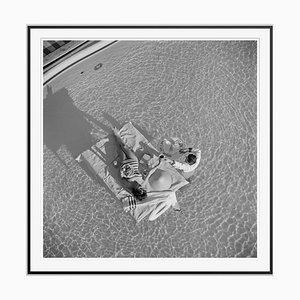 Las Vegas Luxury Silver Fibre Gelatin Print Framed in Black by Slim Aarons