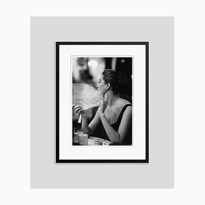 Capucine Silver Fibre Gelatin Print Framed in Black by Slim Aarons