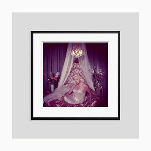 Satin Seduction Oversize C Print Framed in Black by Slim Aarons