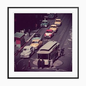 Tram Turntable Oversize C Print Framed in Black by Slim Aarons