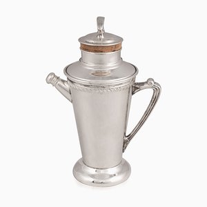 American Silver-Plated Recipe Cocktail Shaker, 1930s