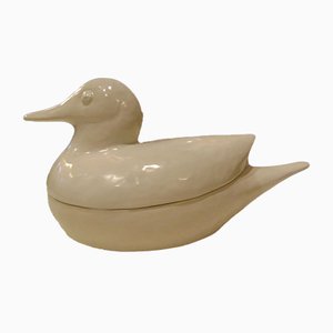 Vintage Duck-Shaped Porcelain Chocolate Box