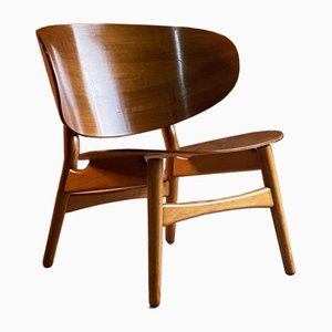 Silla Shell modelo FH 1936 danesa Mid-Century de Hans J. Wegner para Fritz Hansen, años 50