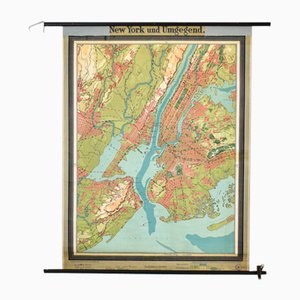 Antique New York Map from Westermann, 1920s