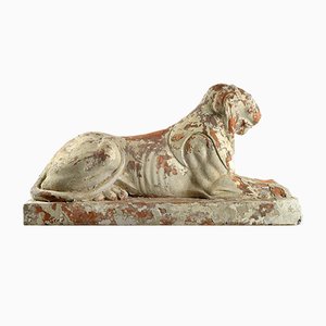 Statue di leoni in terracotta, set di 2