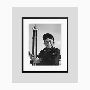 Junior Skier New England Skiing Silver Fibre Gelatin Print Framed in Black by Slim Aarons