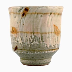 Kelch Vase aus glasierter Keramik von Takashi Ohyama, Japan, 1980er